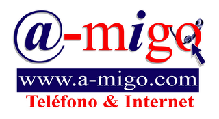 @-MIGO WWW.A-MIGO.COM TELÉFONO & INTERNET logo