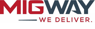 MIGWAY WE DELIVER. logo