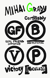 MIHAI GRADY CERTIFIABLY GF GIRL FRIEND APPROVED B BEEYOUTHIFULL V VICTORY P PROCELESS logo