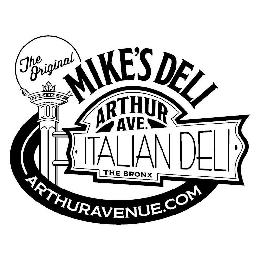 MIKE'S DELI THE ORIGINAL ARTHUR AVE. ITALIAN DELI THE BRONX ARTHURAVENUE.COM logo