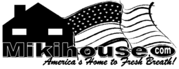 MIKIHOUSE.COM AMERICA'S HOME TO FRESH BREATH! logo