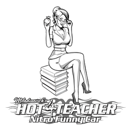 MILADINOVICH'S HOT 4 TEACHER NITRO FUNNY CAR logo