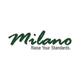 MILANO RAISE YOUR STANDARDS. logo