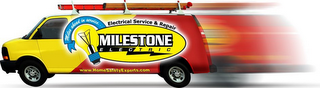 MILES AHEAD IN SERVICE... ELECTRICAL SERVICE & REPAIR MILESTONE ELECTRIC WWW.HOMESAFETYEXPERTS.COM logo