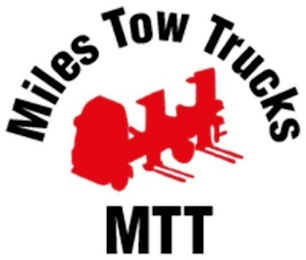 MILES TOW TRUCKS MTT logo