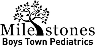 MILESTONES BOYS TOWN PEDIATRICS logo