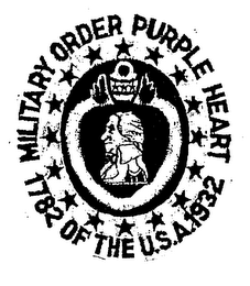MILITARY ORDER PURPLE HEART OF THE U.S.A. 1782 1932 logo