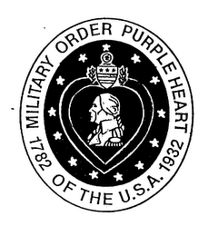 MILITARY ORDER PURPLE HEART OF THE U.S.A. 1782 1932 logo