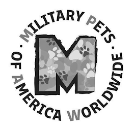 . MILITARY PETS . OF AMERICA WORLDWIDE M logo