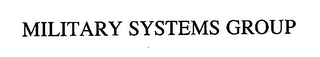 MILITARY SYSTEMS GROUP logo