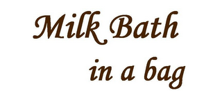 MILK BATH IN A BAG logo