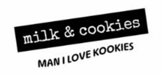 MILK & COOKIES MAN I LOVE KOOKIES logo