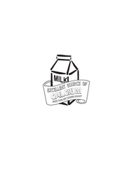 MILK EXCELLENT SOURCE OF CALCIUM MORE THAN ANY LEADING BRAND* logo