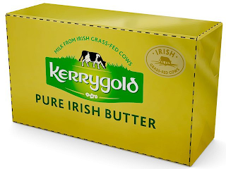 MILK FROM IRISH GRASS-FED COWS KERRYGOLD PURE IRISH BUTTER IRISH GRASS-FED COWS logo