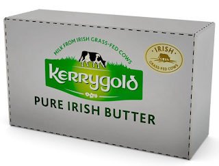 MILK FROM IRISH GRASS-FED COWS KERRYGOLD PURE IRISH BUTTER IRISH GRASS-FED COWS logo