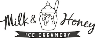 MILK & HONEY ICE CREAMERY logo