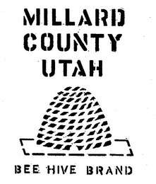 MILLARD COUNTY UTAH BEEHIVE BRAND logo