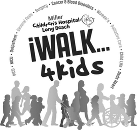 MILLER CHILDREN'S HOSPITAL LONG BEACH IWALK... 4KIDS PICU ­ NICU ­ OUTPATIENT ­ GENERAL PEDS ­ SURGERY ­ CANCER & BLOOD DISORDERS ­ WOMEN'S ­ PALLIATIVE CARE ­ CHILD LIFE ­ PEDS HEART logo