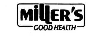 MILLER'S GOOD HEALTH logo