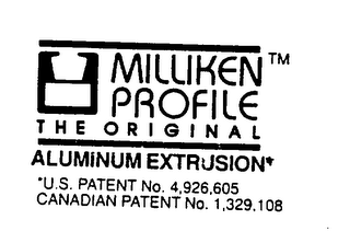 MILLIKEN PROFILE THE ORIGINAL ALUMINUM EXTRUSION logo