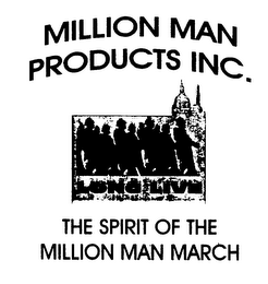 MILLION MAN PRODUCT INC. LONG LIVE THE SPIRIT OF THE MILLION MAN MARCH logo