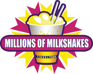 MILLIONS OF MILKSHAKES TINSELTOWN logo