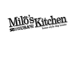 MILO'S KITCHEN HOME-STYLE DOG TREATS MADE IN THE USA logo