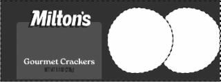 MILTON'S GOURMET CRACKERS NET WT 8.4 OZ (238G) logo