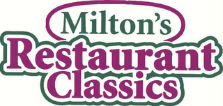 MILTON'S RESTAURANT CLASSICS logo