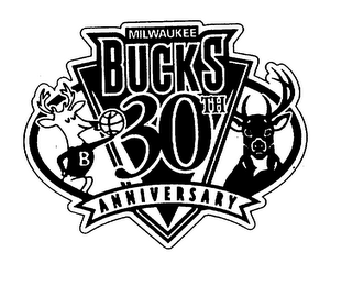 MILWAUKEE BUCKS 30TH ANNIVERSARY B logo