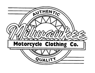 MILWAUKEE MOTORCYCLE CLOTHING CO. AUTHENTIC QUALITY logo