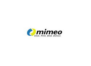 MIMEO CLICK. PRINT. BIND. DELIVER. logo