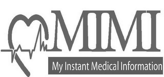 MIMI MY INSTANT MEDICAL INFORMATION logo
