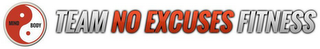MIND BODY TEAM NO EXCUSES FITNESS logo