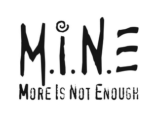 M.I.N.E MORE IS NOT ENOUGH logo