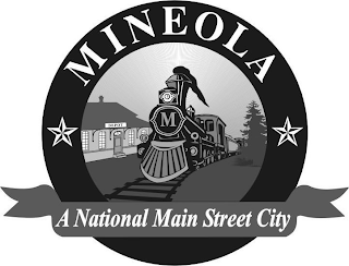 MINEOLA M DEPOT A NATIONAL MAIN STREET CITY logo