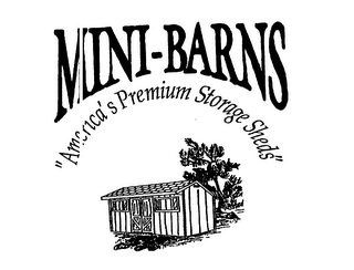 MINI-BARNS "AMERICA'S PREMIUM STORAGE SHEDS" logo