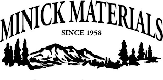 MINICK MATERIALS SINCE 1958 logo