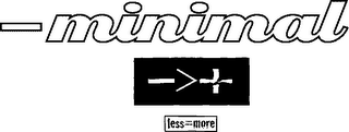 - MINIMAL ->+ LESS=MORE logo