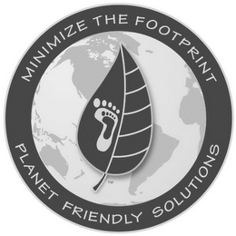 MINIMIZE THE FOOTPRINT PLANET FRIENDLY SOLUTIONS logo
