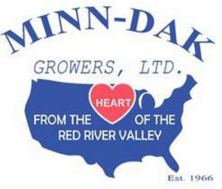 MINN-DAK GROWERS, LTD. FROM THE HEART OF THE RED RIVER VALLEY EST. 1966 logo