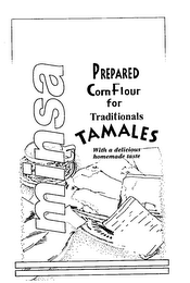 MINSA PREPARED CORN FLOUR FOR TRADITIONALS TAMALES WITH A DELICIOUS HOMEMADE TASTE logo