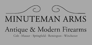 MINUTEMAN ARMS ANTIQUE & MODERN FIREARMS COLT - MAUSER - SPRINGFIELD - REMINGTON - WINCHESTER logo