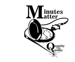 MINUTES MATTER QUANTITY WITH QUALITY logo