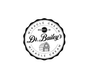 MIRACLE CREAM MIRACLE CREAM DR. BAILEY'S  EST. 20 19 logo
