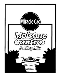 MIRACLE-GRO MOISTURE CONTROL POTTING MIX CONTAINS AQUACOIR logo