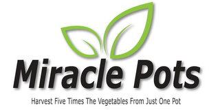 MIRACLE POTS HARVEST FIVE TIMES THE VEGETABLES FROM JUST ONE POT logo