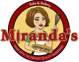 MIRANDA'S SUBS & BAKERY MADE WITH THE FRESHEST QUALITY INGREDIENTS logo
