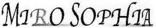 MIRO SOPHIA logo