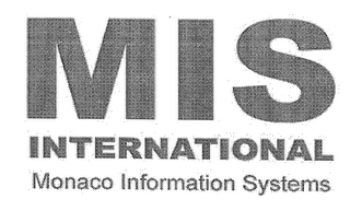 MIS INTERNATIONAL MONACO INFORMATION SYSTEMS logo